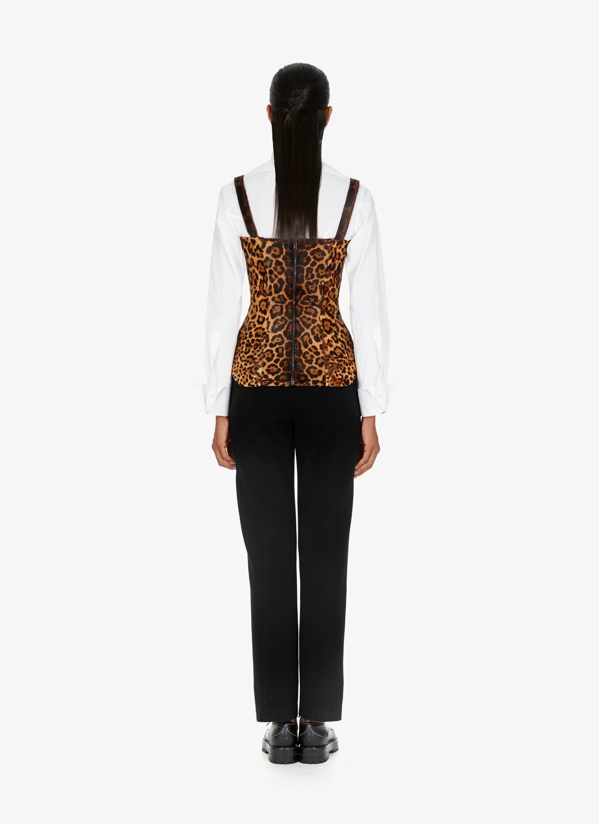 Fohlenartiges Bustier mit Geparden-Print ALAÏA BRONZE FOHLENARTIGES BUSTIER MIT GEPARDEN-PRINT